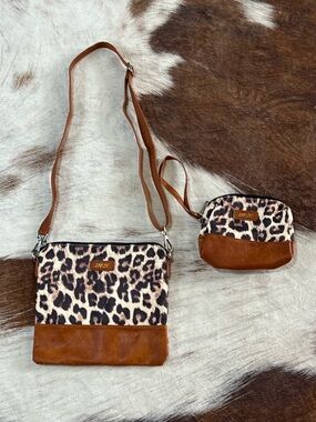 New Leopard Print Crossbody Bag and make up miscellaneous little pouch